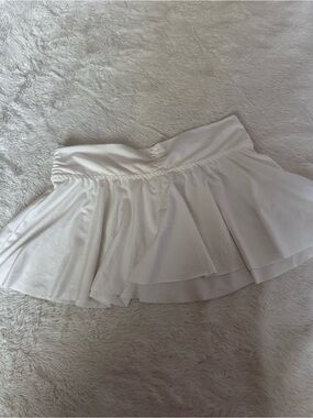 White Fox Boutique White Tiered Ruffle Skater Mini Skirt